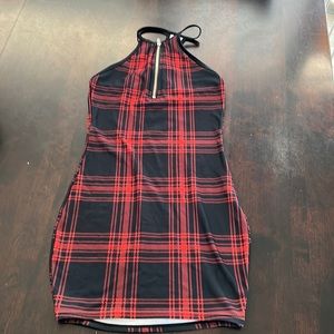 COPY - BlackMilk tartan plaid body con dress size Small